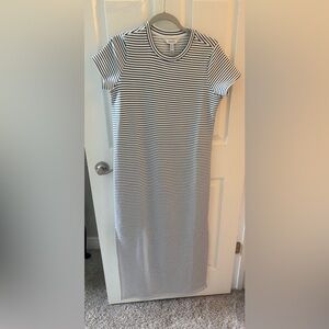 Spanx AirEssentials striped Indigo and White Maxi Dress